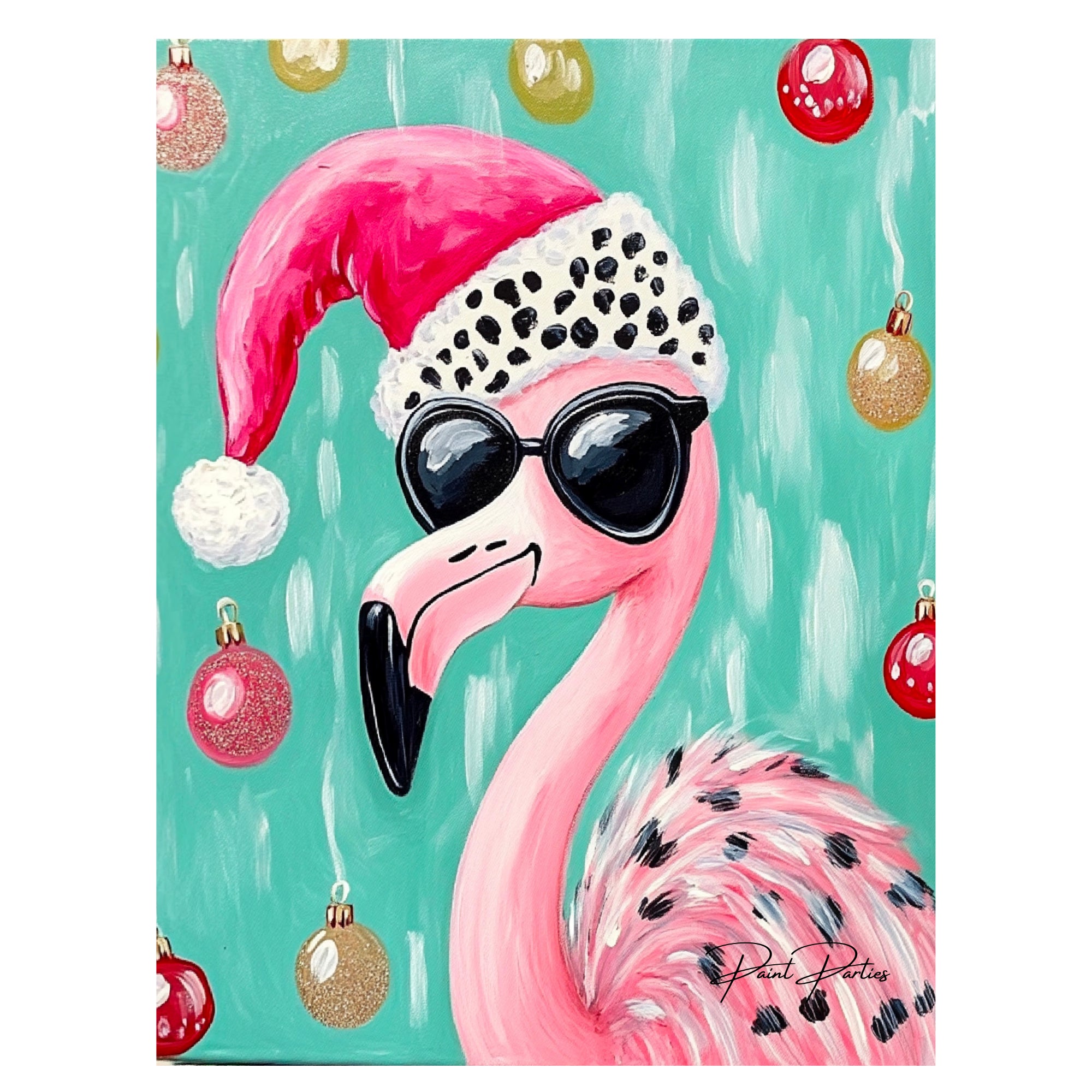 Christmas Flamingo DIY Painting Kit